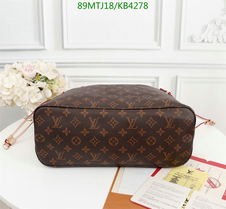 LV Bags-(4A)-Neverfull-,Code: KB4278,$: 89USD