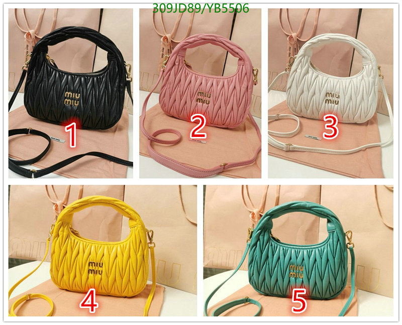 Miu Miu Bag-(Mirror)-Handbag-,Code: YB5506,$: 309USD