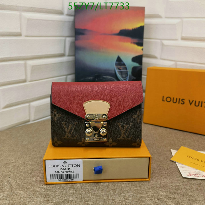 LV Bags-(4A)-Wallet-,Code: LT7733,$: 55USD