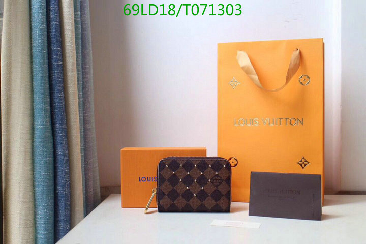 LV Bags-(Mirror)-Wallet-,Code: T071303,$: 69USD