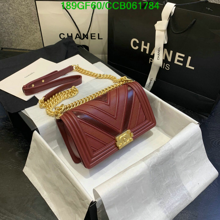 Chanel Bags -(Mirror)-Le Boy,Code: CCB061787,$: 189USD