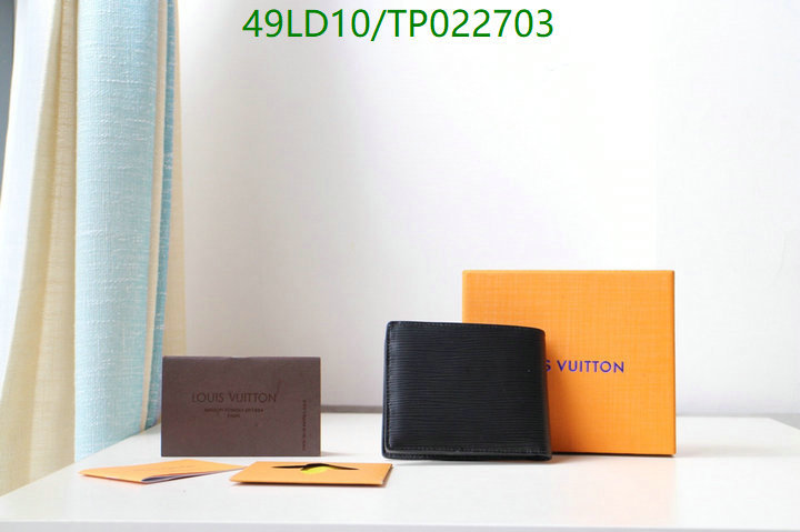 LV Bags-(Mirror)-Wallet-,Code: TP022703,$: 49USD