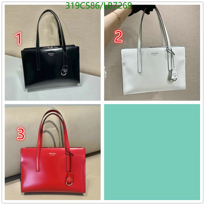 Prada Bag-(Mirror)-Handbag-,Code: LB7269,$: 319USD