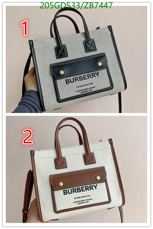 Burberry Bag-(Mirror)-Handbag-,Code: ZB7447,$: 205USD