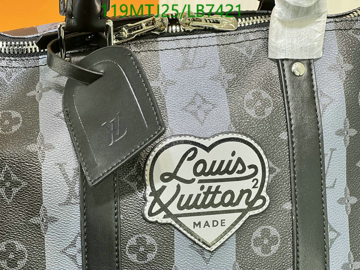 LV Bags-(4A)-Keepall BandouliRe 45-50-,Code: LB7421,$: 119USD