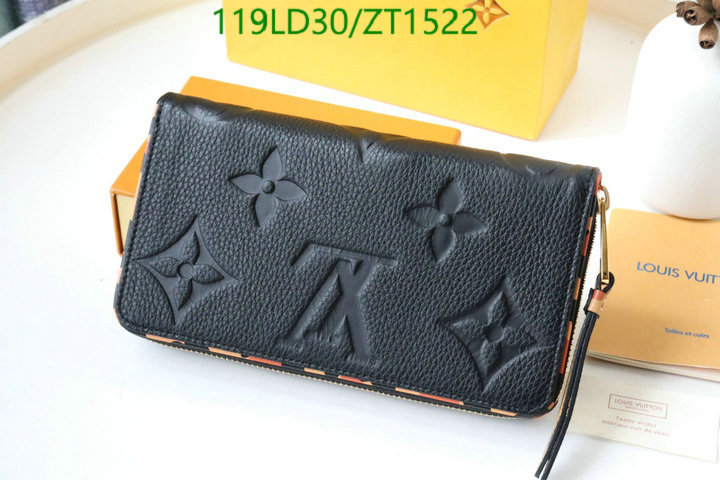 LV Bags-(Mirror)-Wallet-,Code: ZT1522,$: 119USD