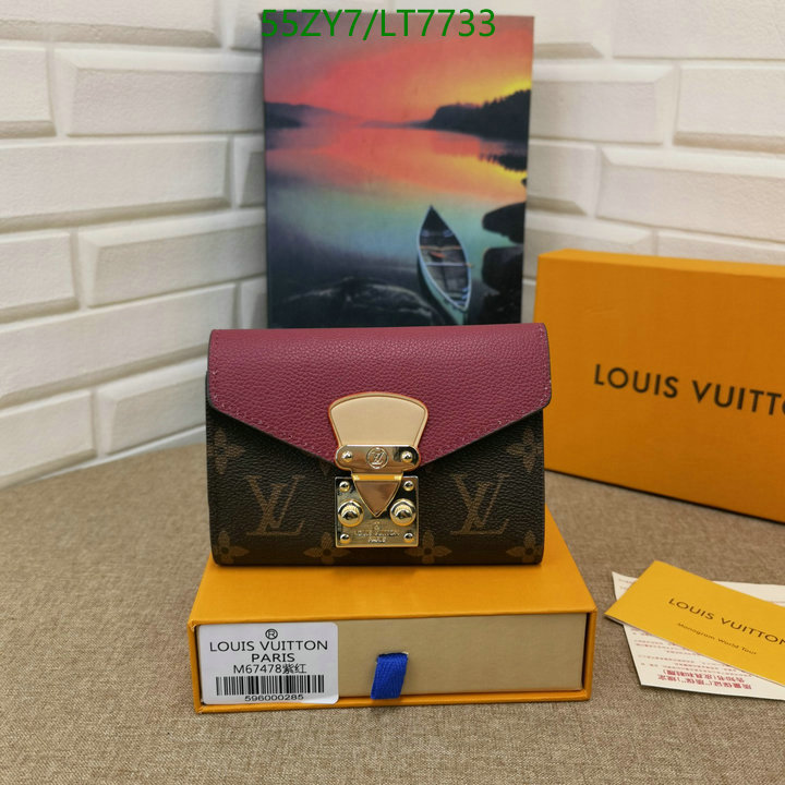 LV Bags-(4A)-Wallet-,Code: LT7733,$: 55USD