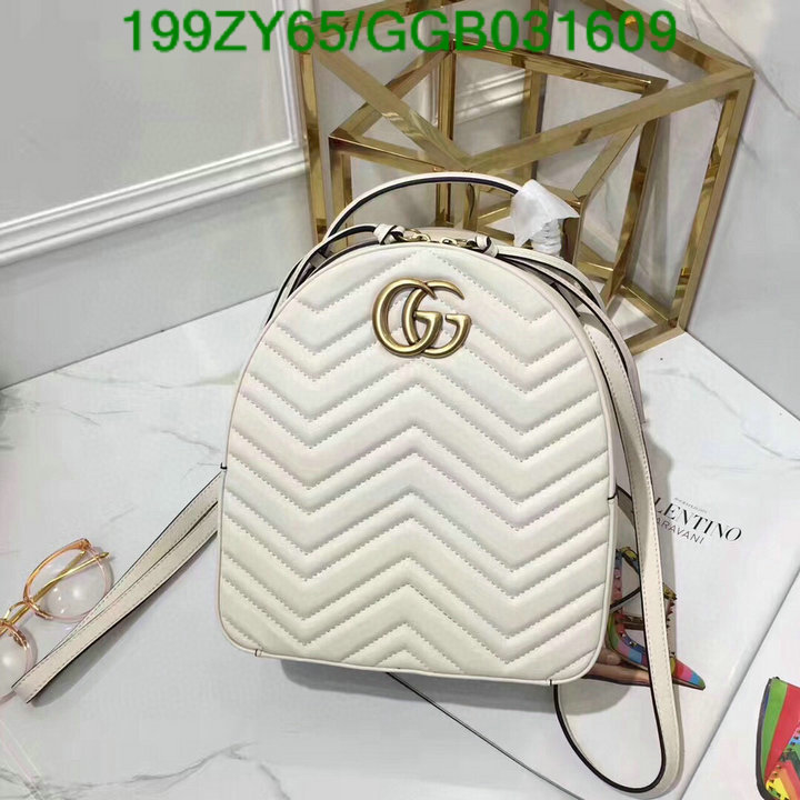 Gucci Bag-(Mirror)-Backpack-,Code: GGB031609,$: 199USD