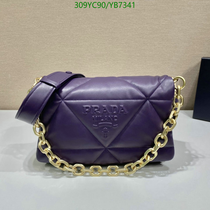 Prada Bag-(Mirror)-Diagonal-,Code: YB7341,$: 309USD