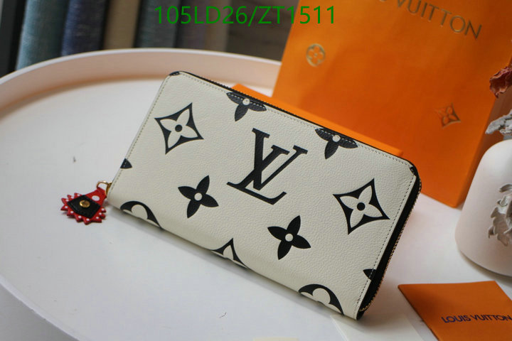 LV Bags-(Mirror)-Wallet-,Code: ZT1511,$: 105USD