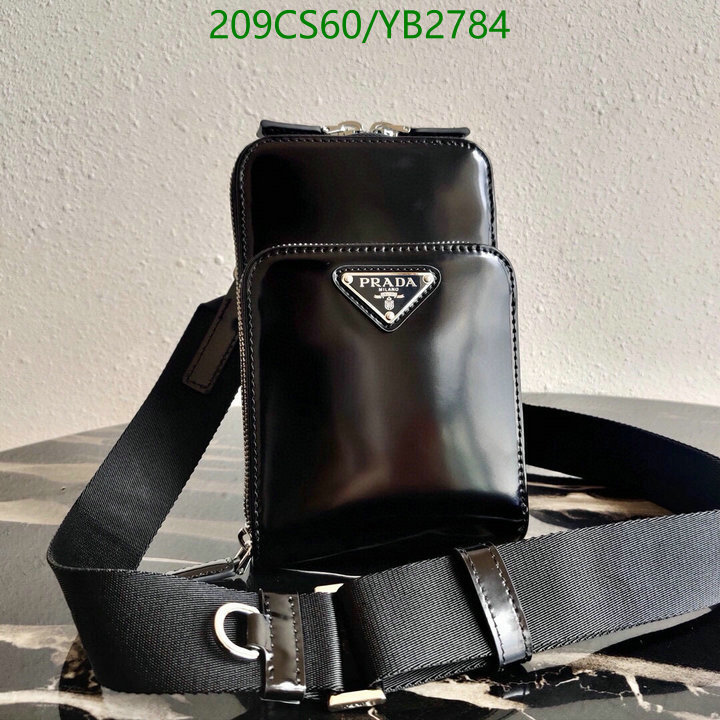 Prada Bag-(Mirror)-Diagonal-,Code: YB2784,$: 209USD