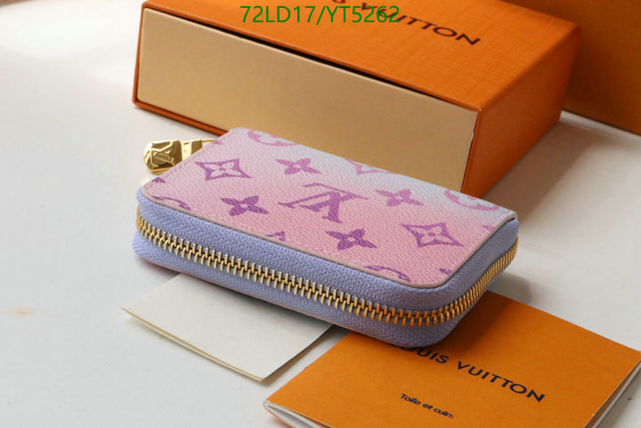 LV Bags-(Mirror)-Wallet-,Code: YT5262,$: 72USD