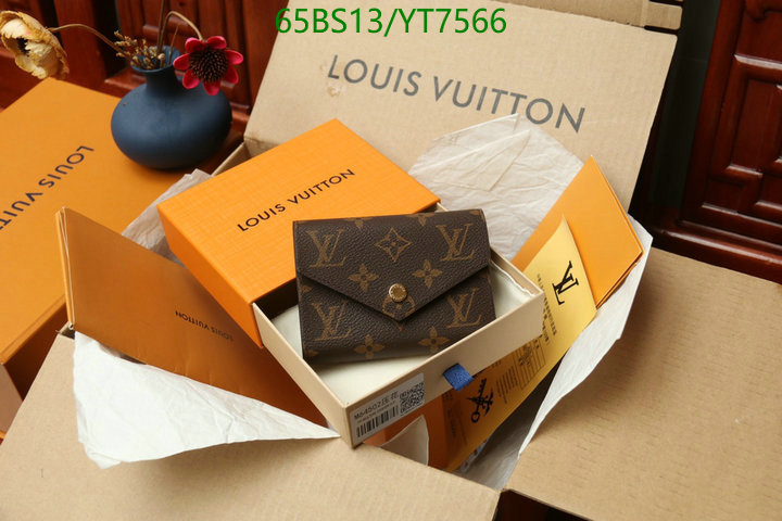 LV Bags-(Mirror)-Wallet-,Code: YT7566,$: 65USD