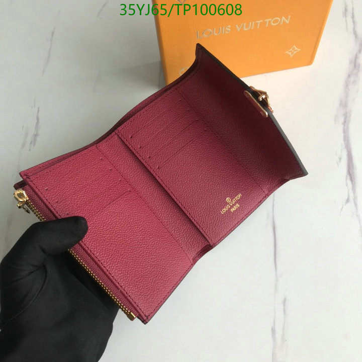 LV Bags-(4A)-Wallet-,Code: TP100608,$: 35USD