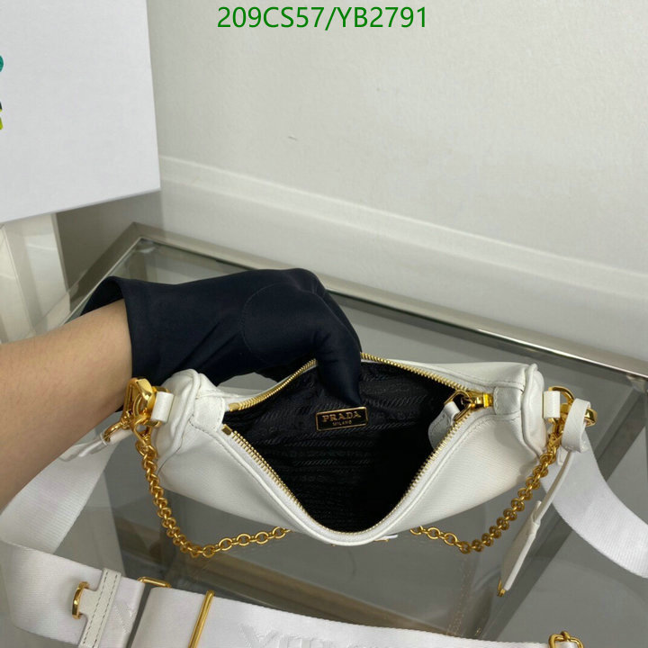 Prada Bag-(Mirror)-Diagonal-,Code: YB2791,$: 209USD