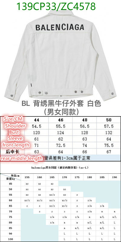 Clothing-Balenciaga, Code: ZC4578,$: 139USD