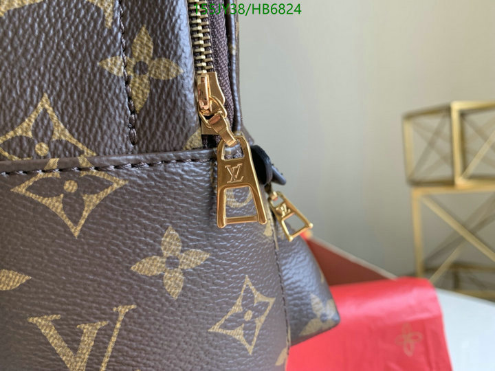 LV Bags-(Mirror)-Backpack-,Code: HB6824,$: 155USD