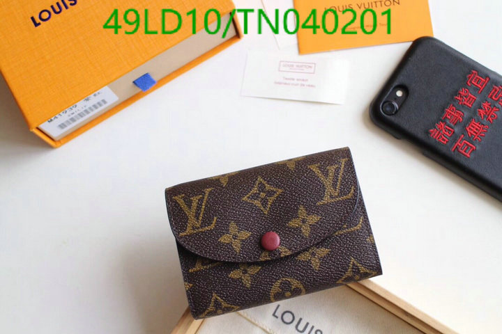 LV Bags-(Mirror)-Wallet-,Code: TN040201,$: 49USD