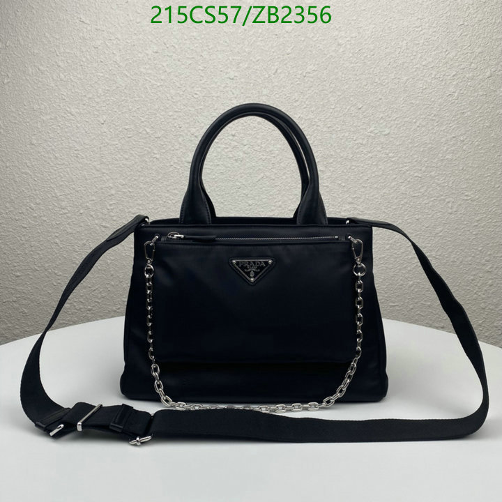 Prada Bag-(Mirror)-Handbag-,Code: ZB2356,$: 215USD