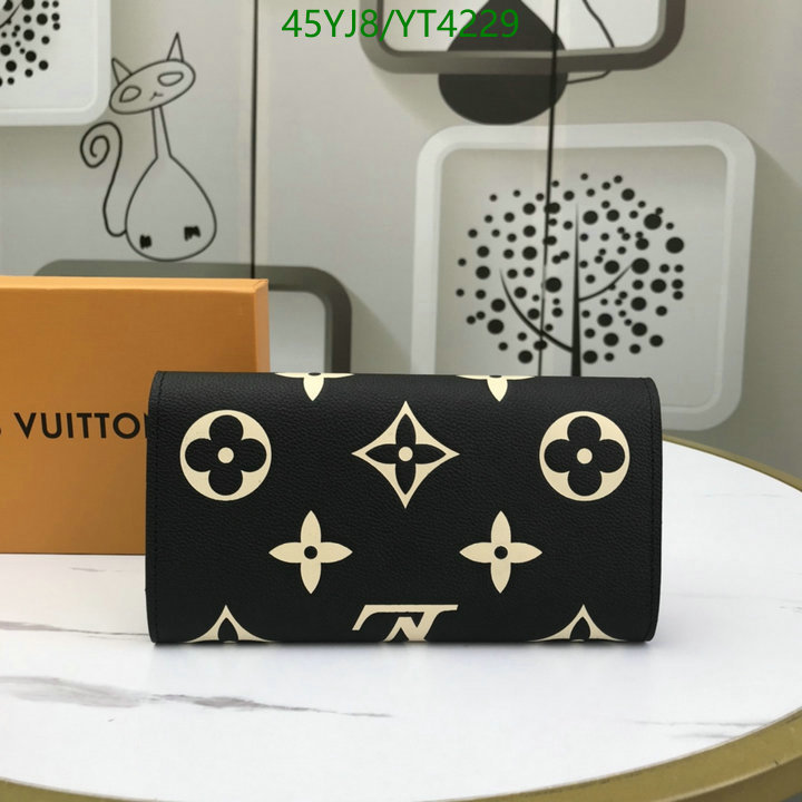 LV Bags-(4A)-Wallet-,Code: YT4229,$: 45USD