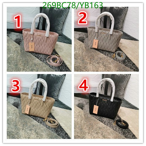 Miu Miu Bag-(Mirror)-Handbag-,Code: YB163,$: 269USD