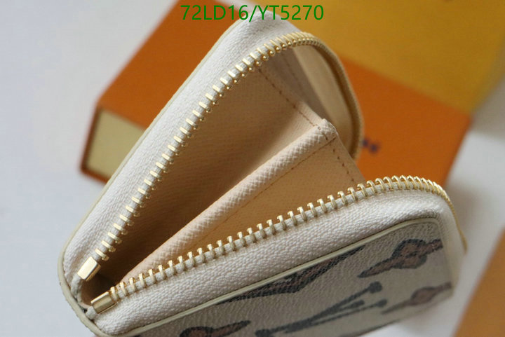 LV Bags-(Mirror)-Wallet-,Code: YT5270,$: 72USD