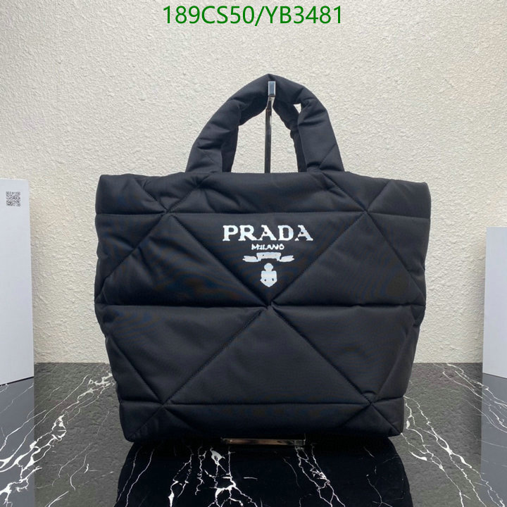 Prada Bag-(Mirror)-Handbag-,Code: YB3481,$: 189USD