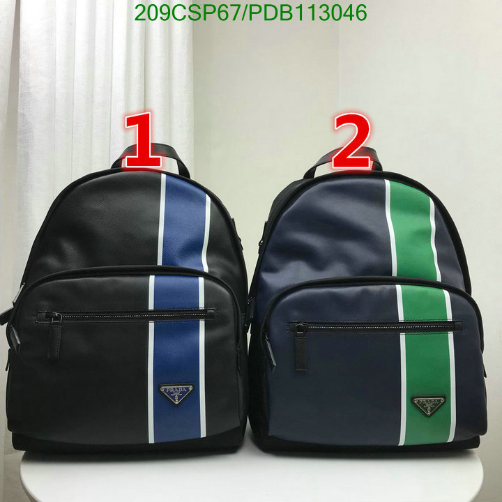 Prada Bag-(Mirror)-Backpack-,Code: PDB113046,$: 209USD