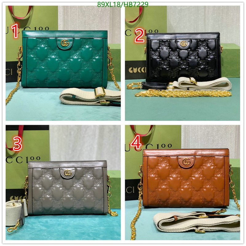 Gucci Bag-(4A)-Diagonal-,Code: HB7229,$: 89USD