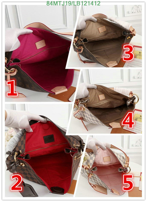 LV Bags-(4A)-Handbag Collection-,Code: LB121412,$: 84USD