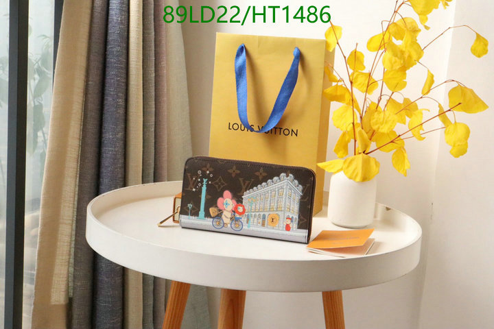 LV Bags-(Mirror)-Wallet-,Code: HT1486,$: 89USD