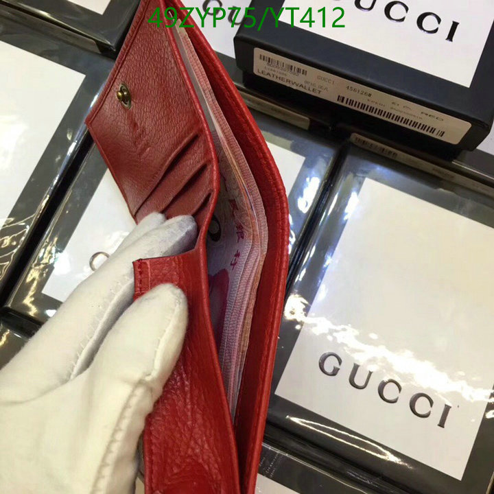 Gucci Bag-(4A)-Wallet-,Code: YT412,$: 49USD