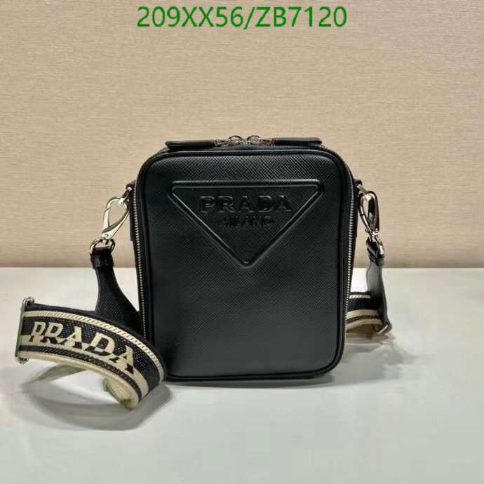 Prada Bag-(Mirror)-Diagonal-,Code: ZB7120,$: 209USD