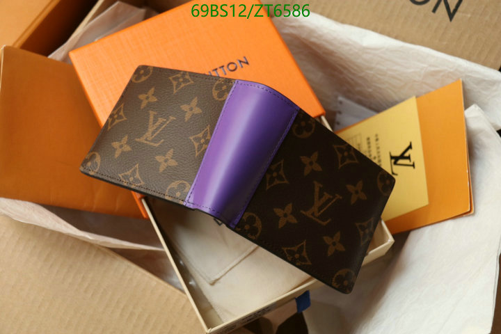 LV Bags-(Mirror)-Wallet-,Code: ZT6586,$: 69USD