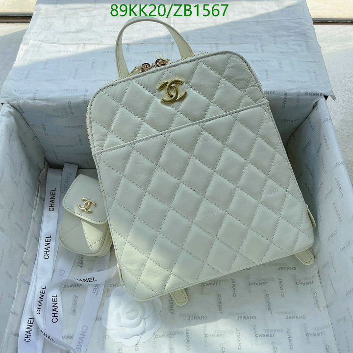Chanel Bags ( 4A )-Backpack-,Code: ZB1567,$: 89USD