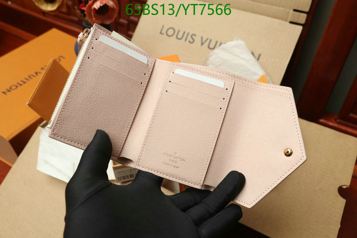 LV Bags-(Mirror)-Wallet-,Code: YT7566,$: 65USD