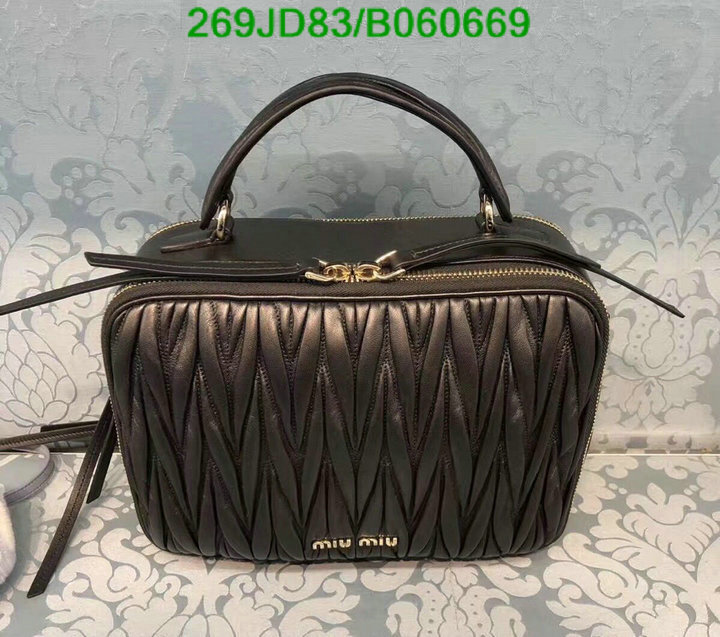 Miu Miu Bag-(Mirror)-Handbag-,Code: B060669,$: 269USD