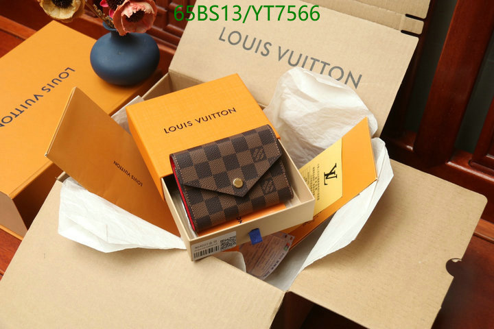 LV Bags-(Mirror)-Wallet-,Code: YT7566,$: 65USD