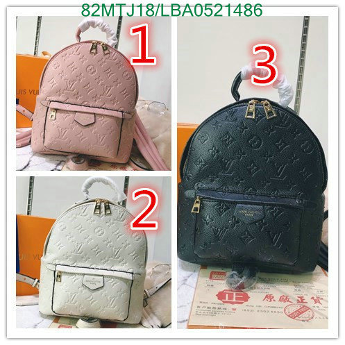 LV Bags-(4A)-Backpack-,Code:LBA0521486,$: 82USD