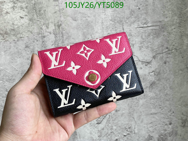 LV Bags-(Mirror)-Wallet-,Code: YT5089,$: 105USD