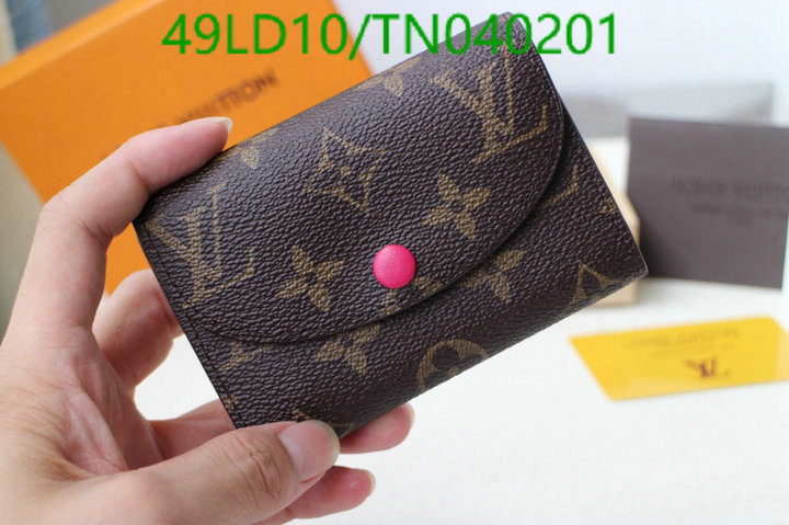 LV Bags-(Mirror)-Wallet-,Code: TN040201,$: 49USD