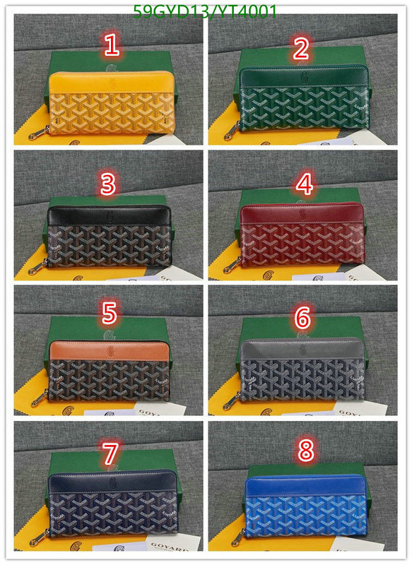 Goyard Bag-(4A)-Wallet-,Code: YT4001,$: 59USD