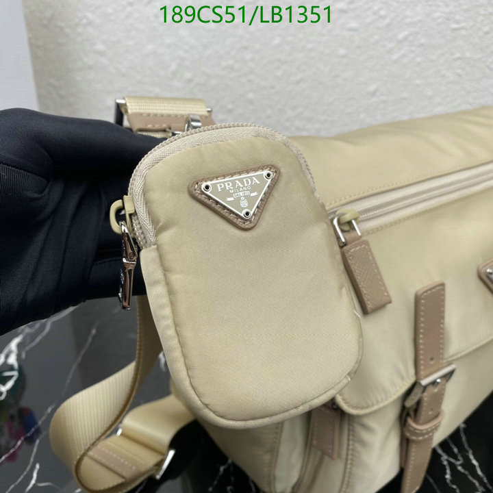 Prada Bag-(Mirror)-Diagonal-,Code: LB1351,$: 189USD