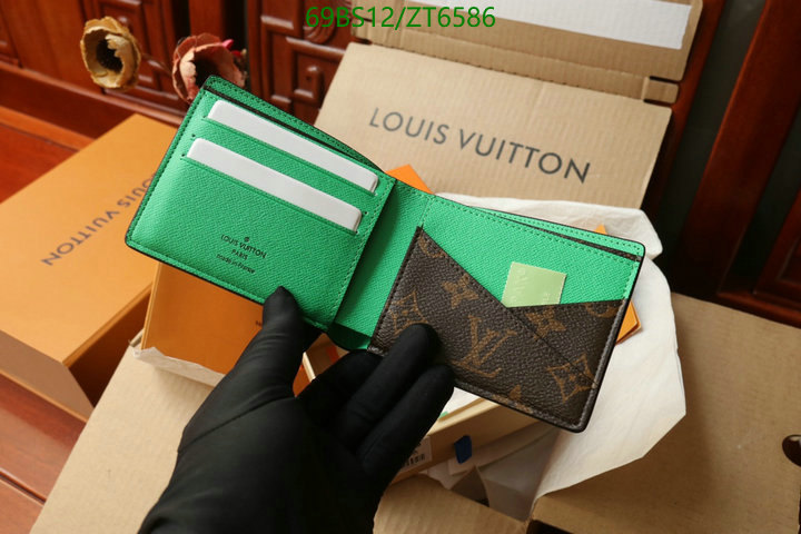 LV Bags-(Mirror)-Wallet-,Code: ZT6586,$: 69USD