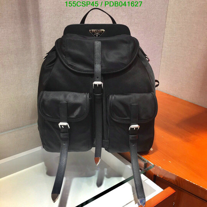 Prada Bag-(Mirror)-Backpack-,Code: PDB041627,$: 155USD