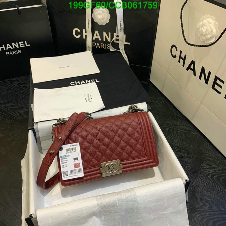 Chanel Bags -(Mirror)-Le Boy,Code: CCB061759,$: 199USD