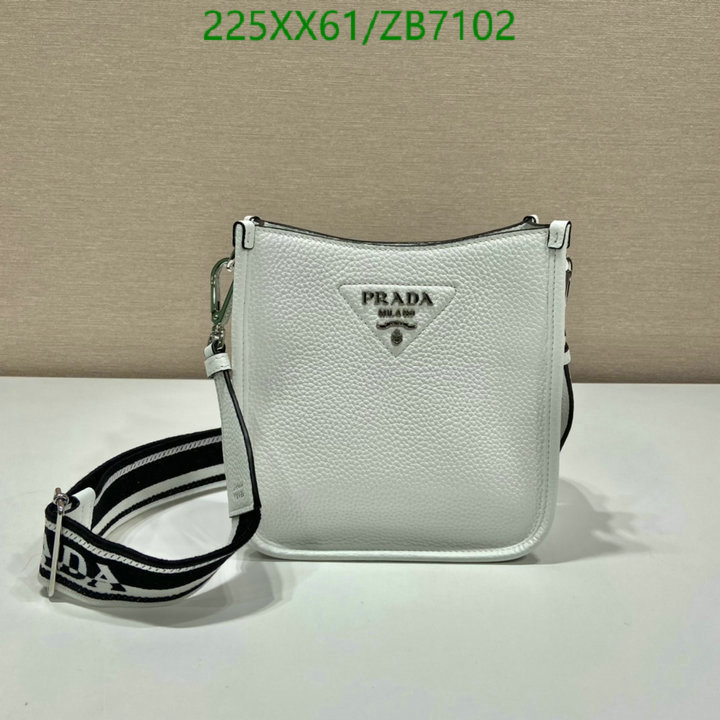 Prada Bag-(Mirror)-Diagonal-,Code: ZB7102,$: 225USD