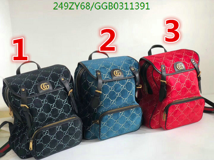 Gucci Bag-(Mirror)-Backpack-,Code: GGB031391,$: 249USD