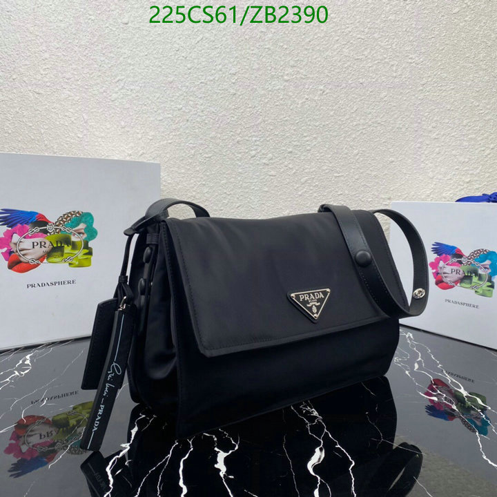 Prada Bag-(Mirror)-Diagonal-,Code: ZB2390,$: 225USD