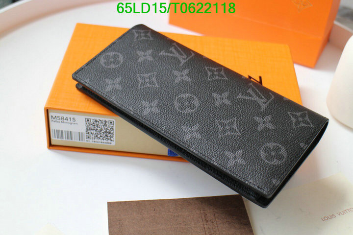 LV Bags-(Mirror)-Wallet-,Code: T0622118,$: 65USD